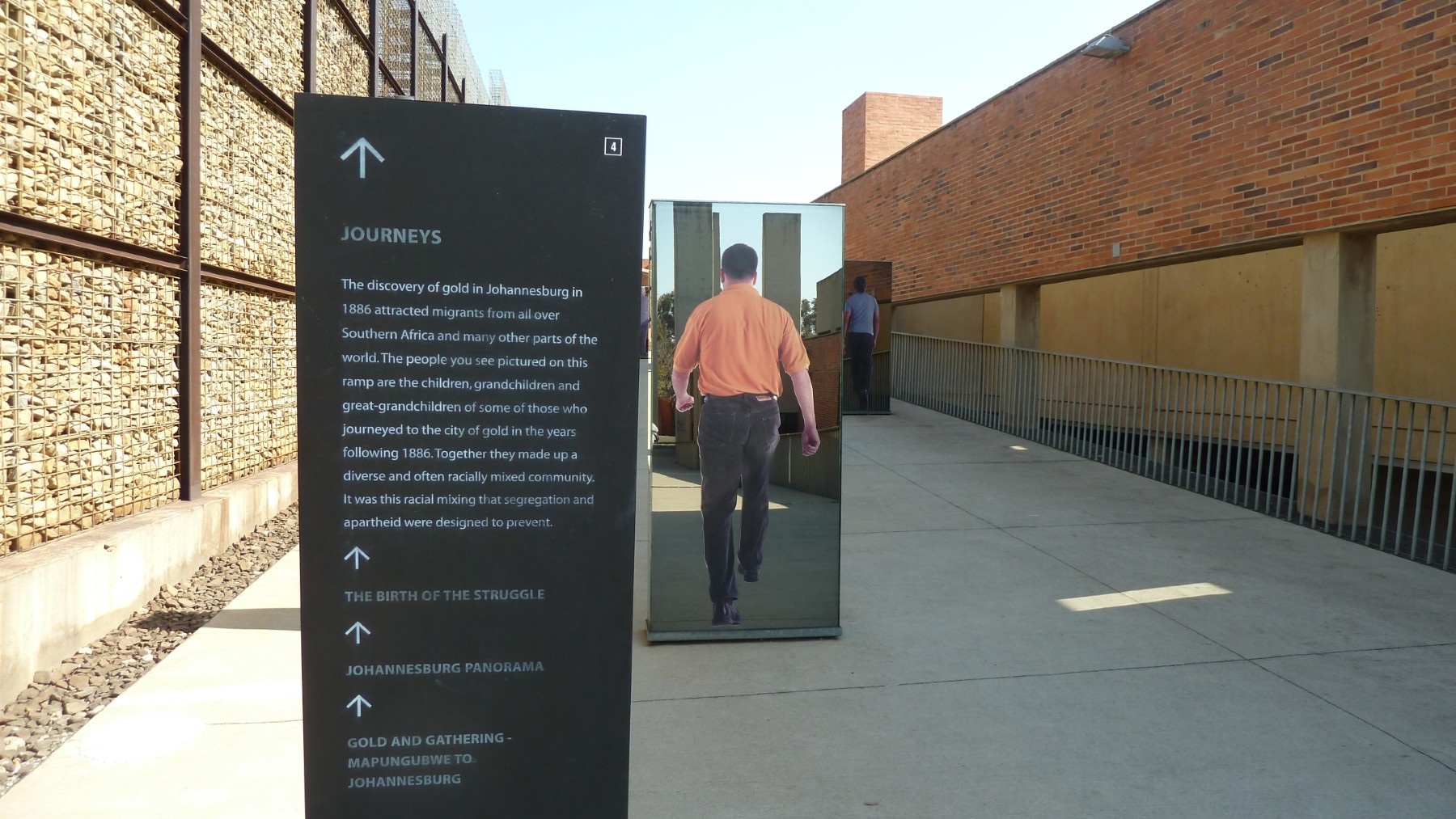 We enter the Journeys exhibit.